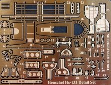1/72 Henschel Hs 132 Detail Set (designed to be used with RS Mod