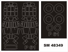 Montex Masken 1/48 P-61 Black Widow Rahmen Kanzel