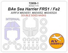 1/72 BAe Sea Harrier FRS1 / FA2 double-sided masks for Airfix
