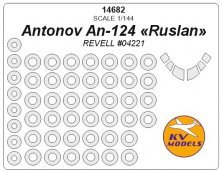 1/144 Antonov An-124 Ruslan canopy paint mask And wheel paint ma