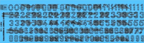 1/35 Decal German Turret numbers WWII N.7