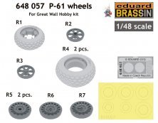 1/48 P-61 wheels (G.W.H.)