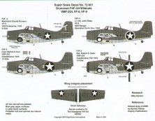 Microscale D�calcomanies F4F-3/4 Wildcat 1/72
