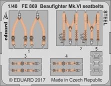 1/48 Beaufighter Mk.VI seatbelts STEEL