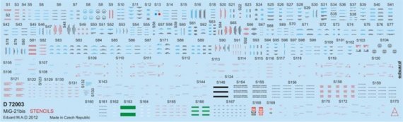 Decals 1/72 MiG-21BIS stencils
