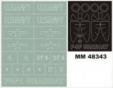 Montex Bearcat F8F 1/48 Hobby Boss Canopy Paint Masks