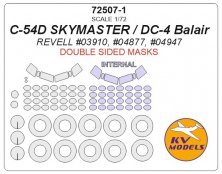 1/72 Douglas C-54D SKYMASTER, DC-4 Balair Double-sided masks