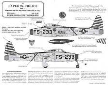 D�cals 1/72 Republic F-84E Thunderjet Skyblazers