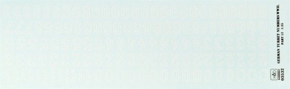 1/35 Decal German Turret numbers WWII N.12
