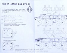 1/72 BTR-70 Add-on armor PE set
