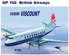 1/72 Vickers Viscount 700 with decals for British Airways