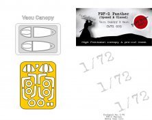 1/72 Grumman F9F-2 Panther Vacu Canopy & Mask