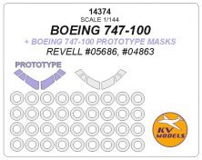 1/144 Boeing 747-100 + prototype masks and masks for wheels