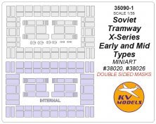 1/35 Soviet Tramway X-Series Early and Mid Types Double masks