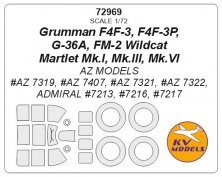 1/72 Grumman F4F-3, F4F-3P, G-36A, FM-2 Wildcat. Martlet