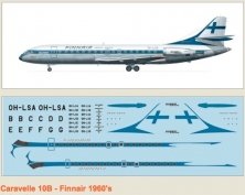 1/144 Caravelle 10B Finnair 60's
