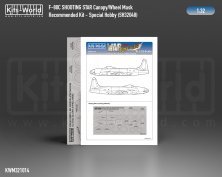 1/32 Lockheed F-80C Shooting Star Canopy/Wheel Masks