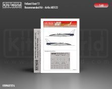 1/48 Folland Gnat T.1 wheels and canopy paint mask