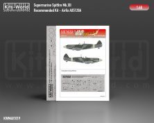 1/48 Supermarine Spitfire Mk.XII wheels and canopy paint mask