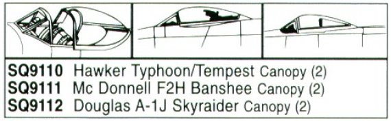 Squadron Canopies Hawker Typhoon Mk.IB/Tempest Mk.V 1/72