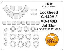 1/144 Lockheed VC-140B / -140A Jet Star paint mask