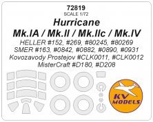 1/72 Hawker Hurricane mask for Heller