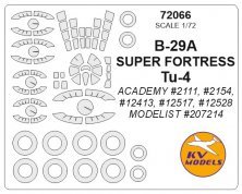 1/72 Boeing B-29A Super FORTRESS, Tupolev Tu-4 + wheels masks