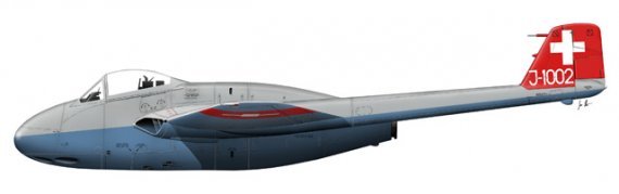 1/72 De Havilland Vampire F Mk.1 Swiss Air Force