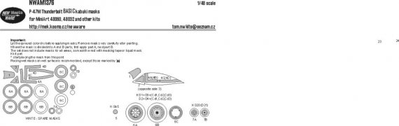 New Ware Maschere P-47M Thunderbolt 1/48 per Miniart
