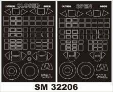 1/32 Aichi D3A1 Val canopy frame paint mask for Infinity