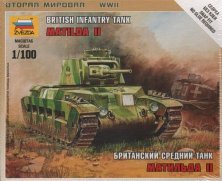 Zvezda British Matilda Tank 15mm 1/100 Zvezda British Matilda Tank 15mm 1/100