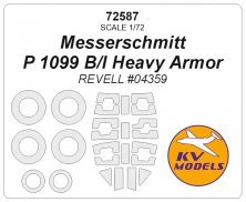 1/72 Messerschmitt P 1099 B/I Heavy Armor masks for Revell