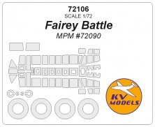 1/72 Fairey Battle mask for Mpm