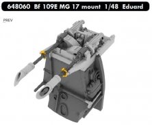 1/48 Bf 109E MG 17 mount (EDU)