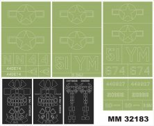 1/32 Consolidated B-24J Liberator canopy & insignia masks