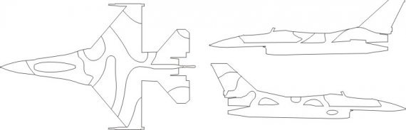 1/48 F-16 Falcon agressor scheme paint mask