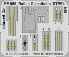 1/48 Rafale C seatbelts STEEL