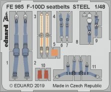 North-American F-100D Super Sabre seatbelts STEEL 1/48