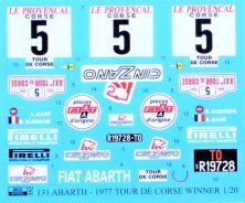 1/20 Fiat 131 Abarth Tour de Corse 1977 Winner decal