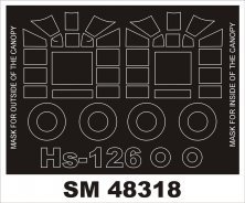 Montex 1/48 Hs-126 Lackiermasken Verglasung ICM