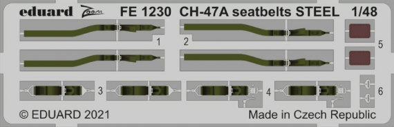 1/48 CH-47A seatbelts STEEL