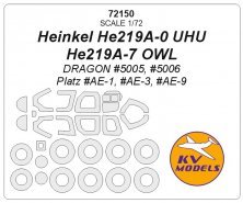 1/72 Heinkel He-219A-0 Uhu / He-219A-7 Owl masks