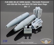 1/18 MK-82 500lb bomb with BSU-86 fin, MXU-735 Nose Plug Tp
