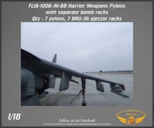 Flying Leathernecks AV-8B Harrier Piloni armamento 1/18
