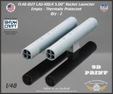 1/48 LAU-10D/A 5.00 Rocket Launcher, Thermally Protected Empty.