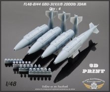 1/48 GBU-31V1/B 2000lb Jdam This set includes four 4 GBU-31V1/B
