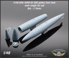1/48 AERO-1D 300gal fuel tank with single fin tail