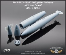 1/48 AERO-1D 300gal fuel tank with two fin tail