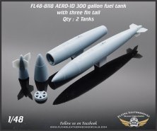 1/48 AERO-1D 300gal fuel tank with three fin tail