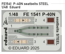 1/48 P-40N seatbelts STEEL for Eduard